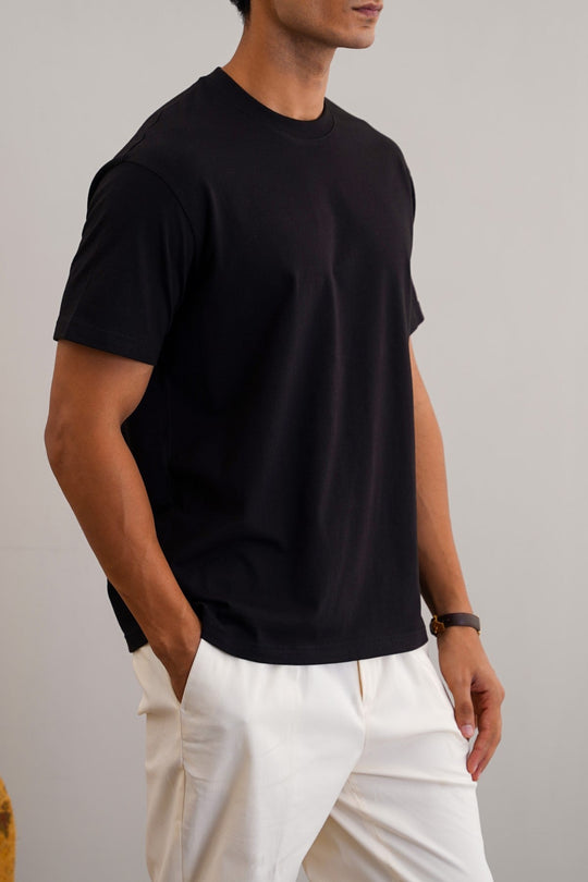 BLACK CLASSIC COTTON TEE