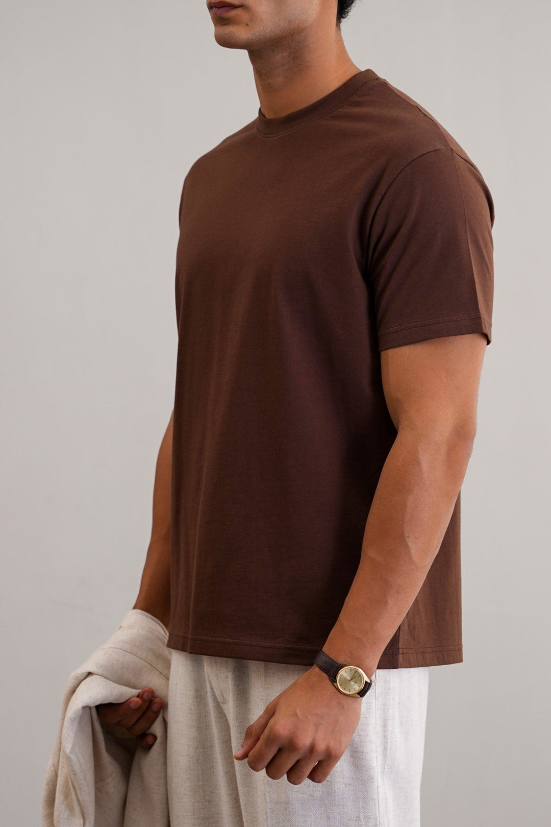 BROWN CLASSIC COTTON TEE