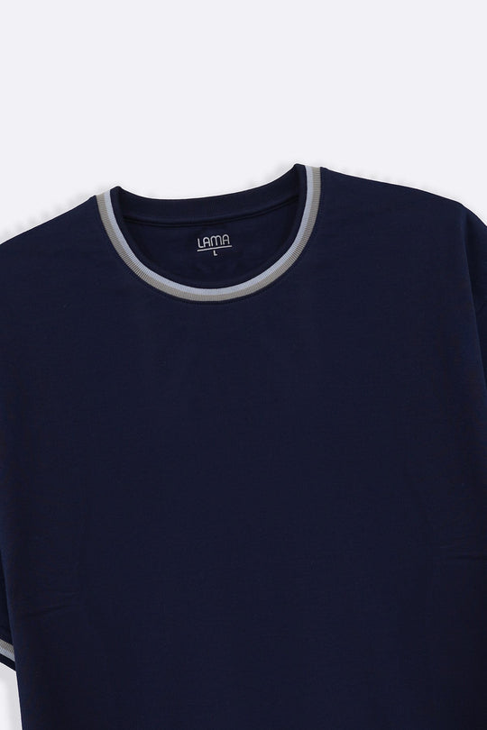 NAVY TIPPED ACCENT TEE