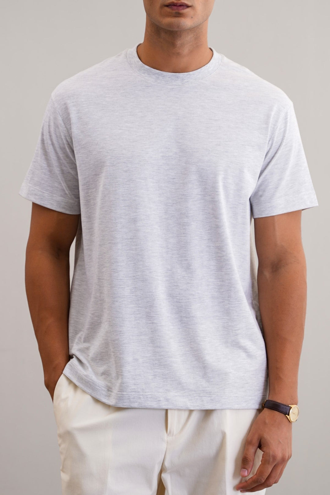 OAT MELANGE BASIC COTTON TEE