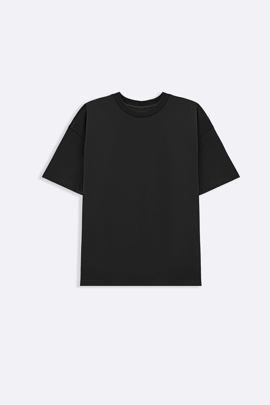 BLACK OVERSIZED TERRY TEE