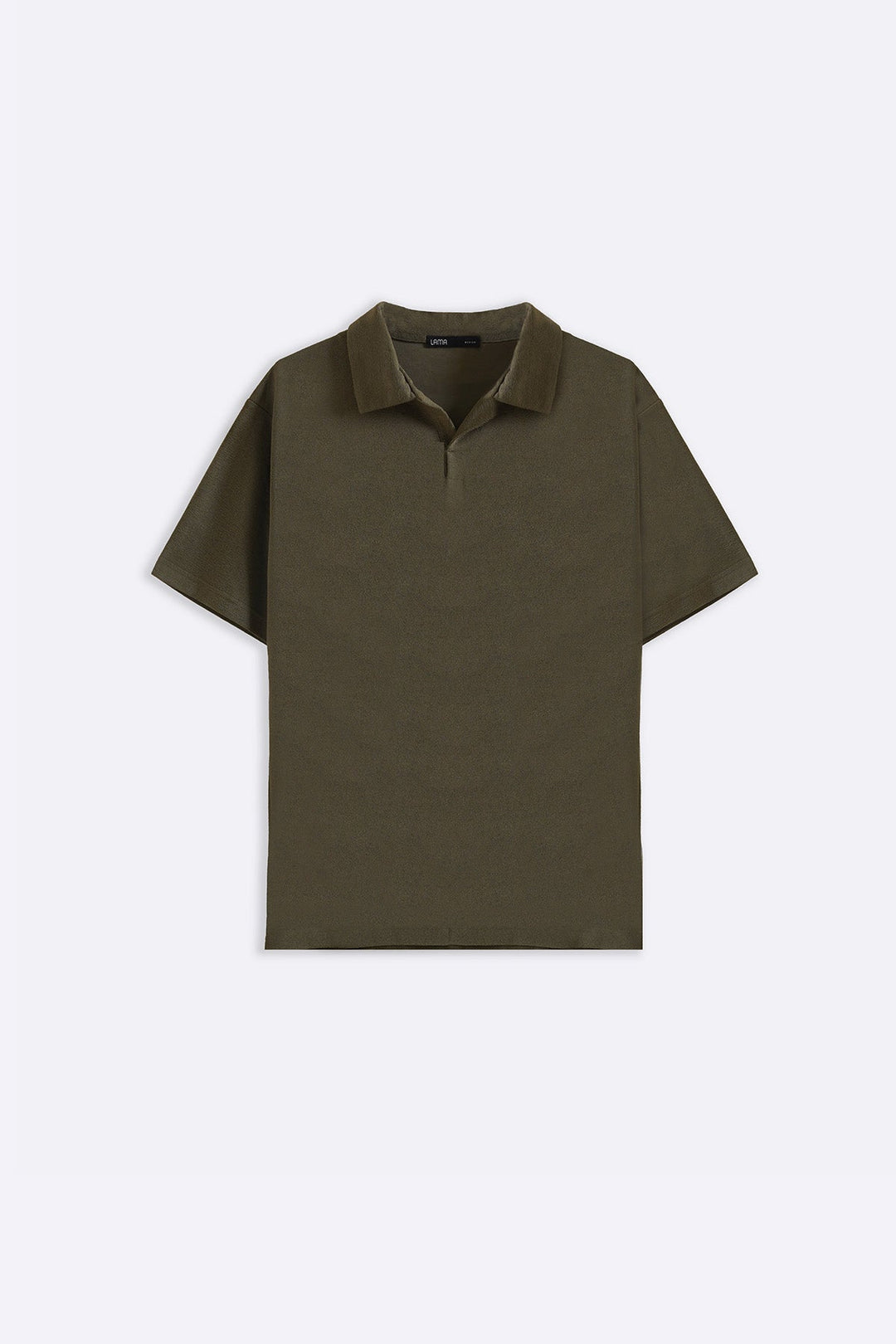 OLIVE TEXTURED ESSENTIAL POLO