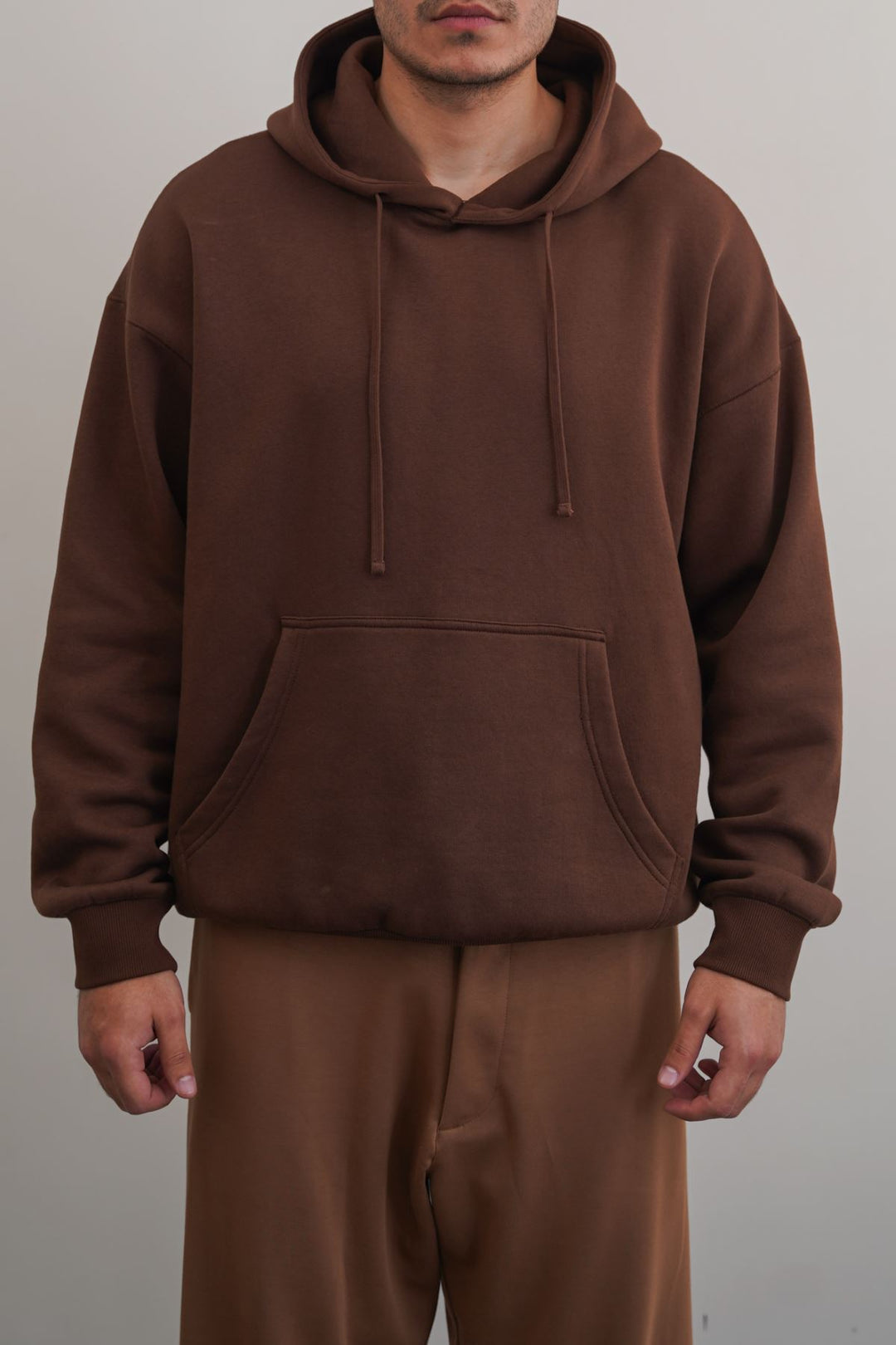 BROWN CLASSIC OVERSIZED HOODIE
