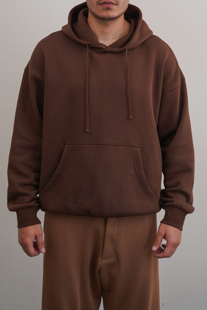 BROWN CLASSIC OVERSIZED HOODIE