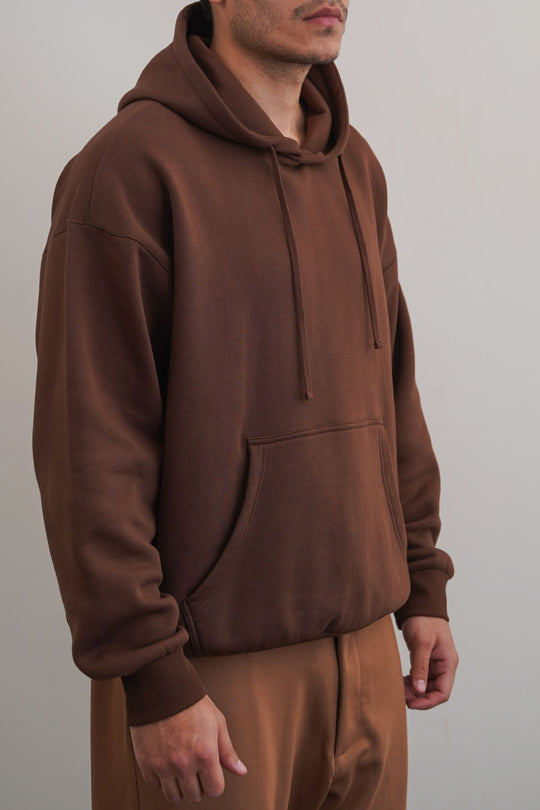 BROWN CLASSIC OVERSIZED HOODIE