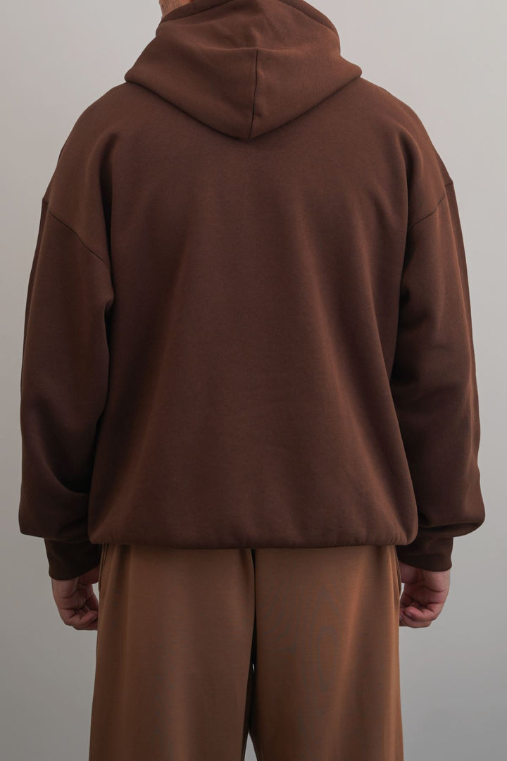 BROWN CLASSIC OVERSIZED HOODIE