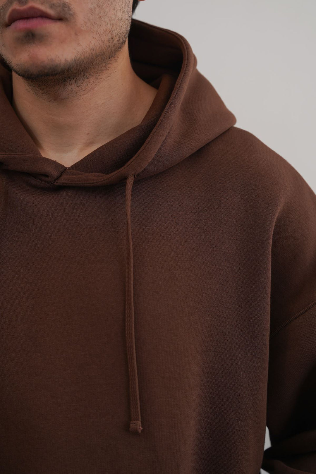 BROWN CLASSIC OVERSIZED HOODIE