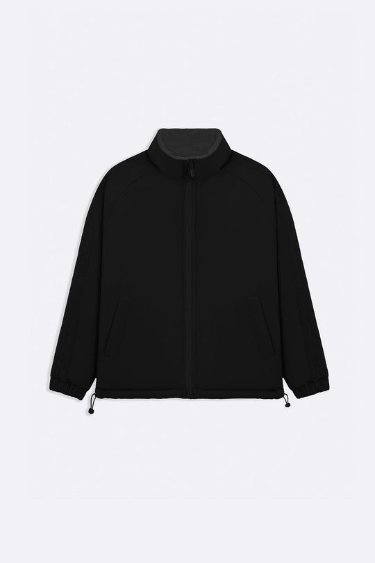 BLACK REVERSIBLE SHERPA PUFFER