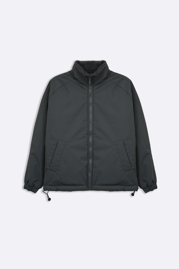 GREY REVERSIBLE SHERPA PUFFER