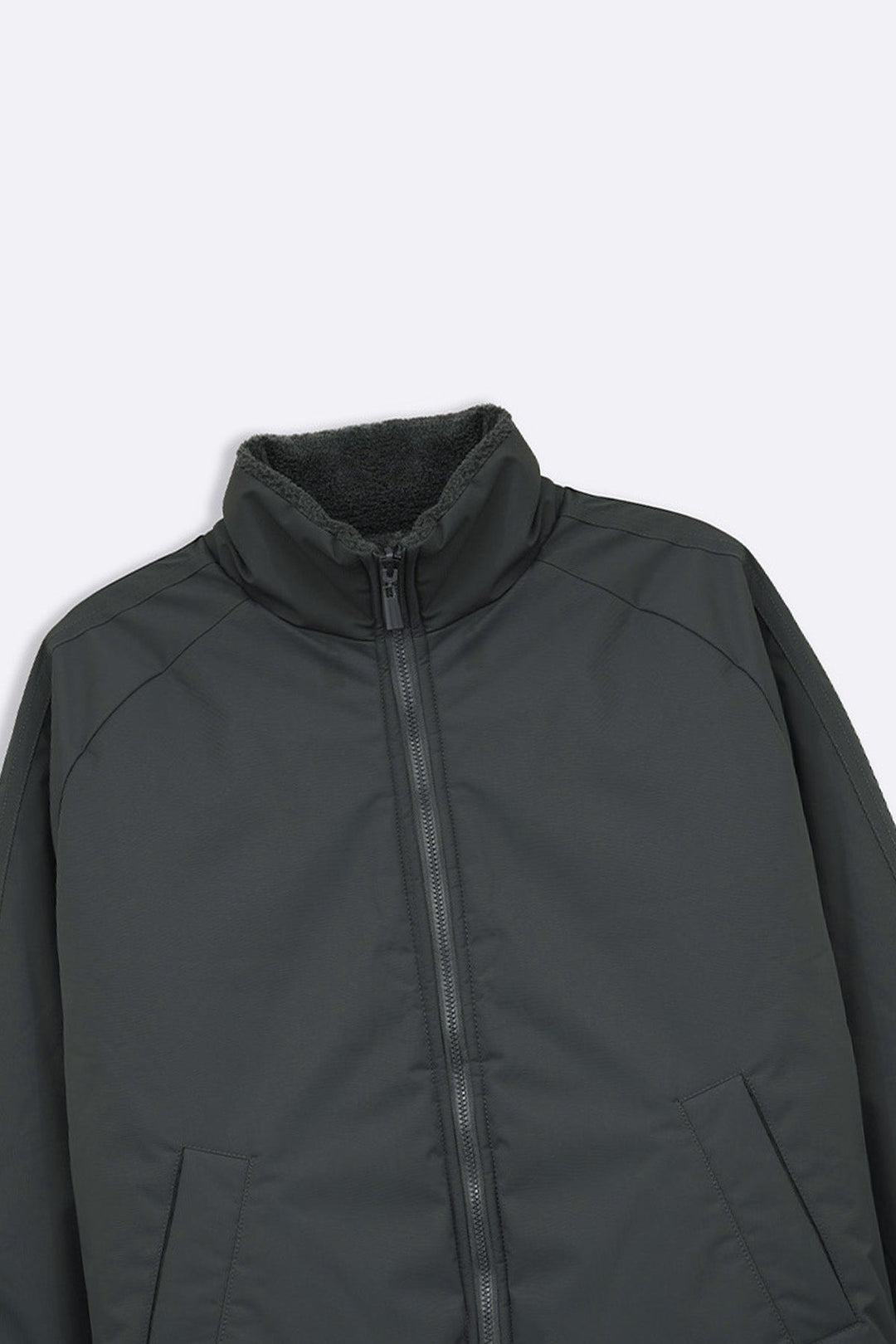 GREY REVERSIBLE SHERPA PUFFER