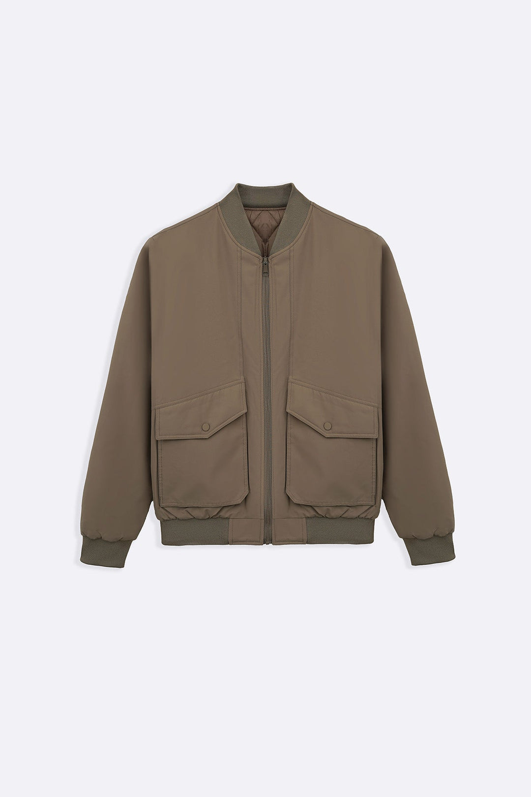 BEIGE REVERSIBLE BOMBER JACKET