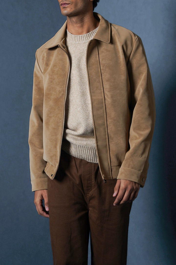 BEIGE TEXTURED JACKET