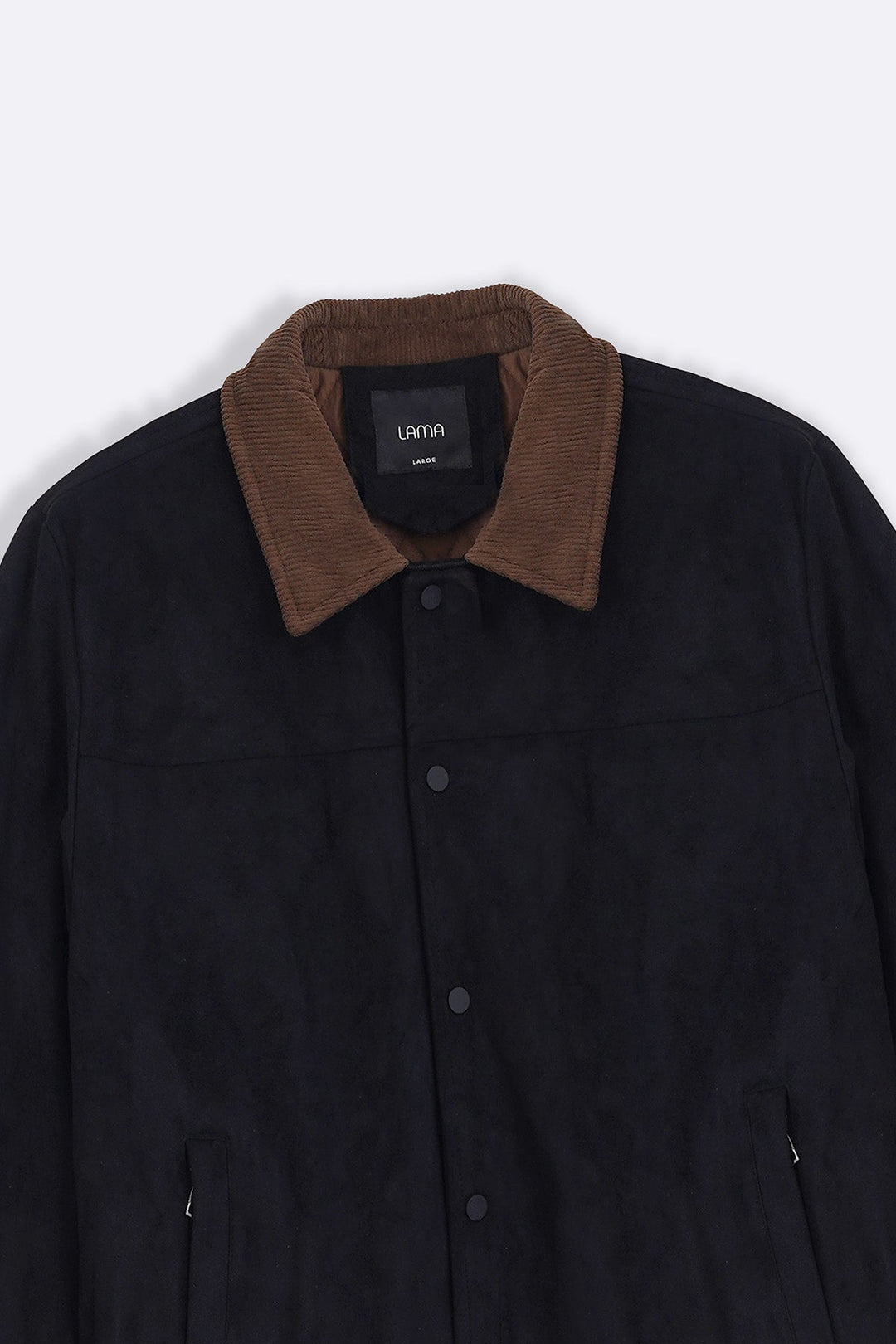 BLACK SUEDE SHORT COAT
