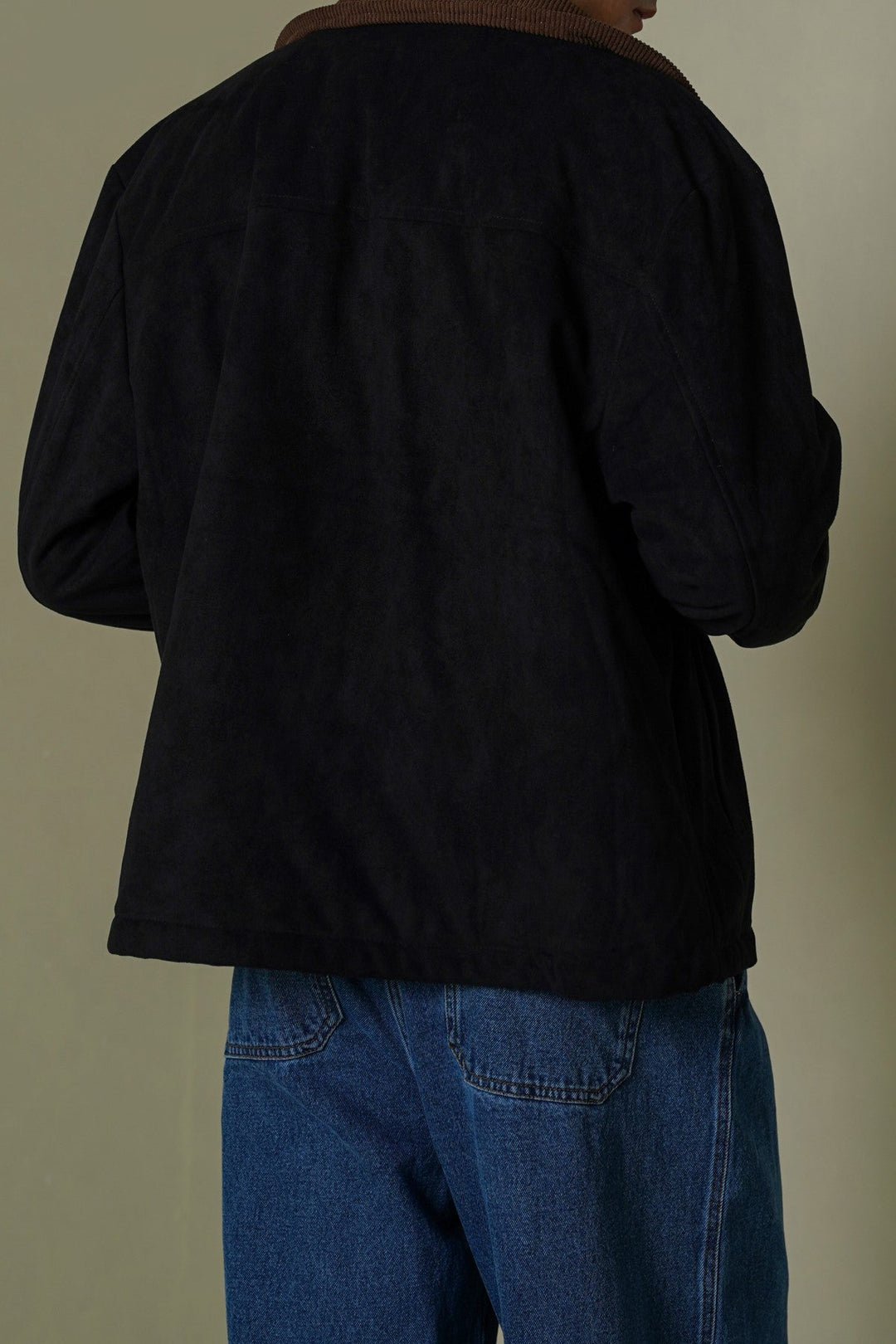 BLACK SUEDE SHORT COAT