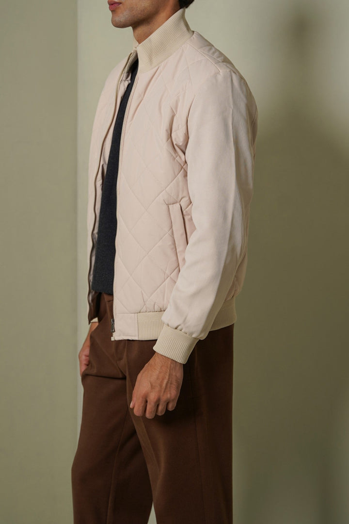SAND POLO QUILT JACKET