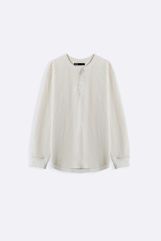 IVORY WAFFLE KNIT T-SHIRT