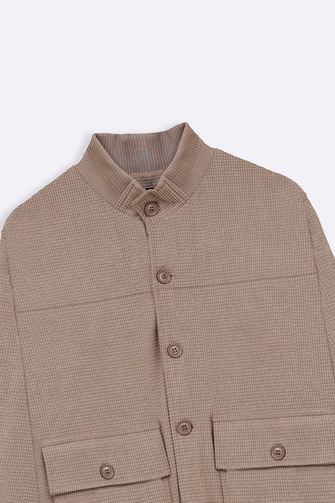 SAND MOCKNECK CARDIGAN