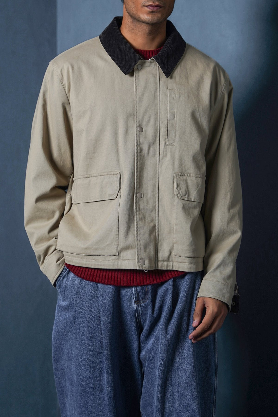 BEIGE UTILITY JACEKT