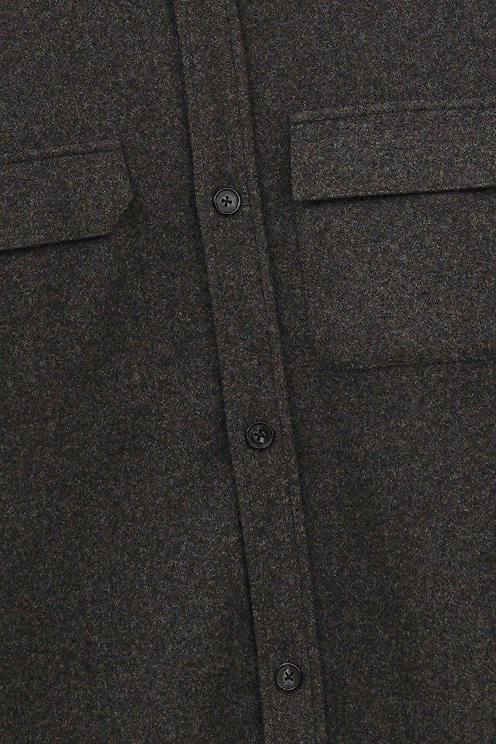 GREY WOOLEN OVERSHIRT