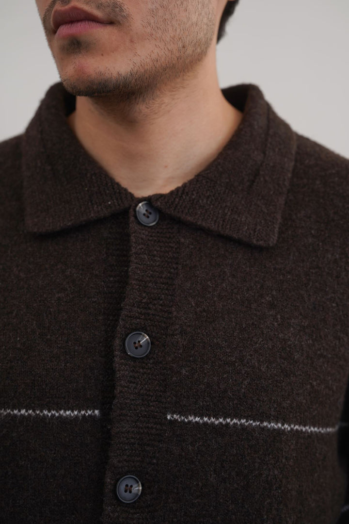 BROWN CLASSIC CARDIGAN