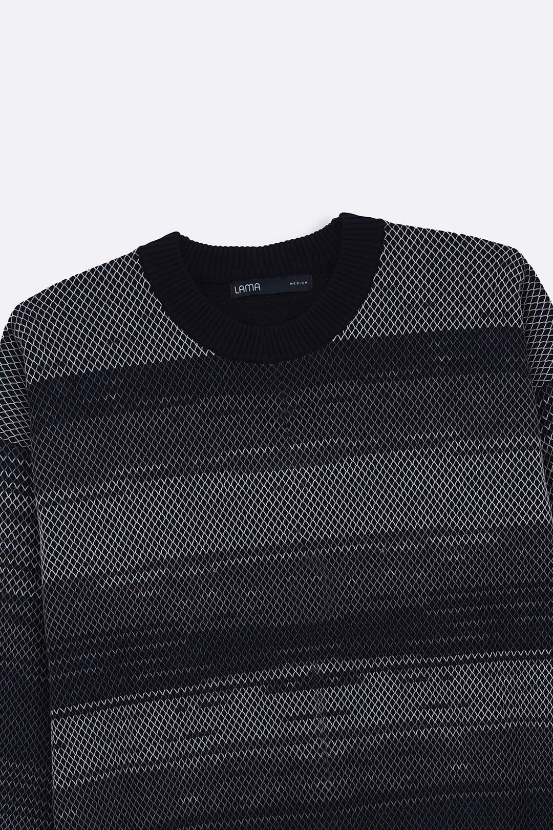 GREY BLACK GRADIENT KNIT SWEATER