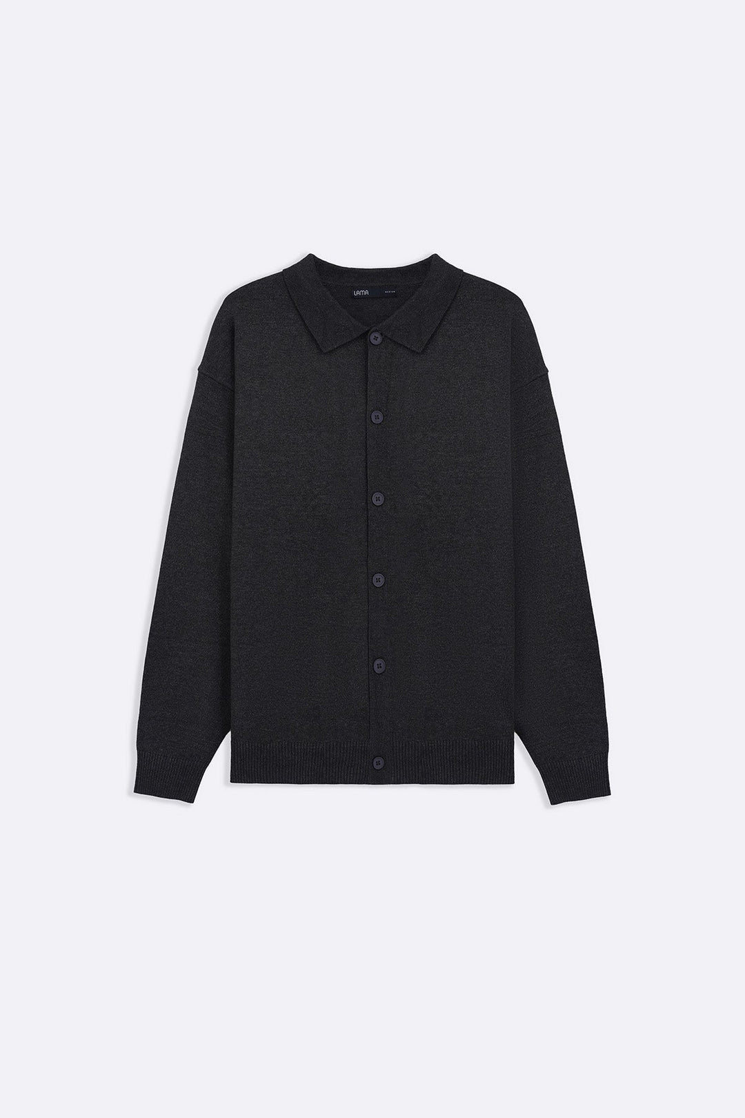 CHARCOAL OXFORD CARDIGAN