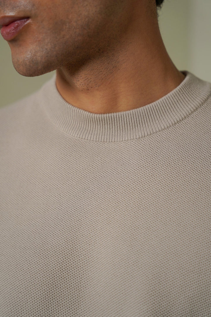 BEIGE CAMBRIDGE CREWNECK SWEATER