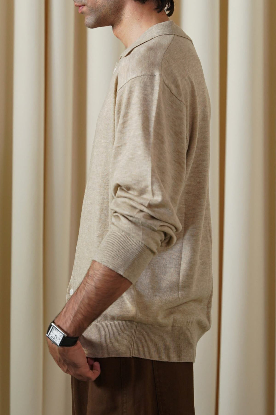 BEIGE CLASSIC CARDIGAN