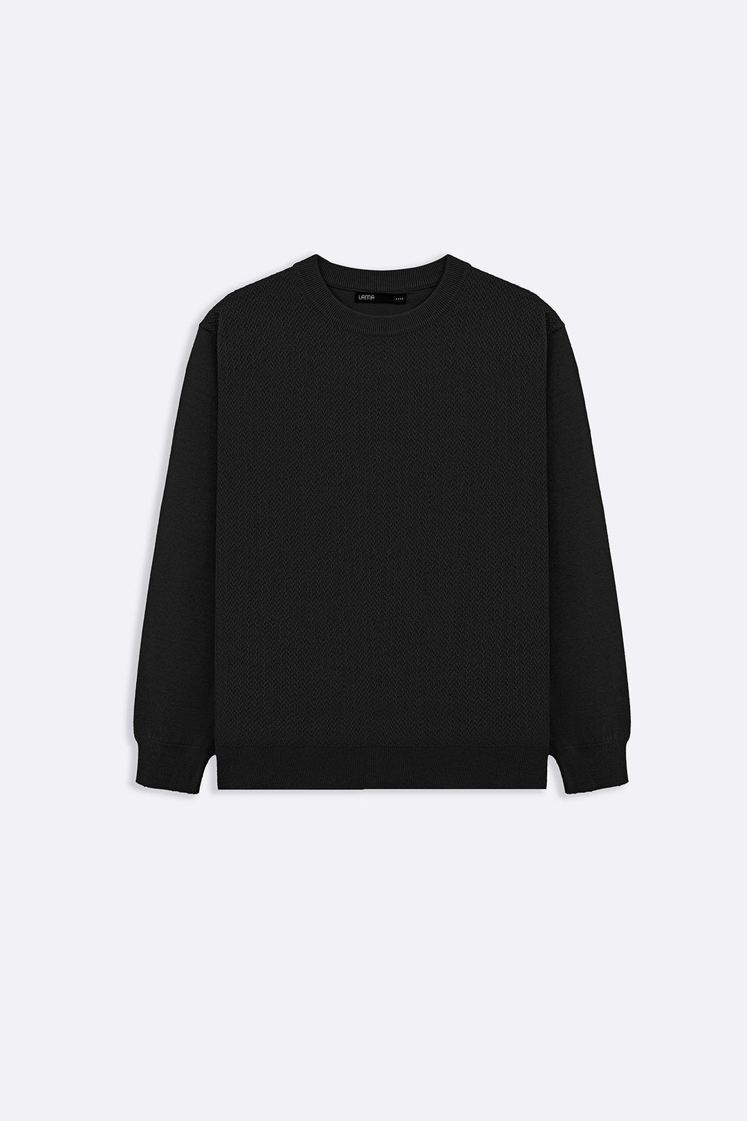 BLACK CREW NECK SWEATER