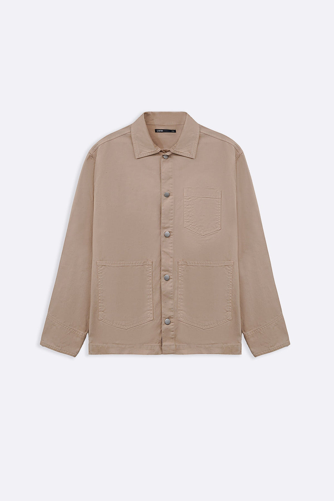 BEIGE TWILL UTILITY JACKET