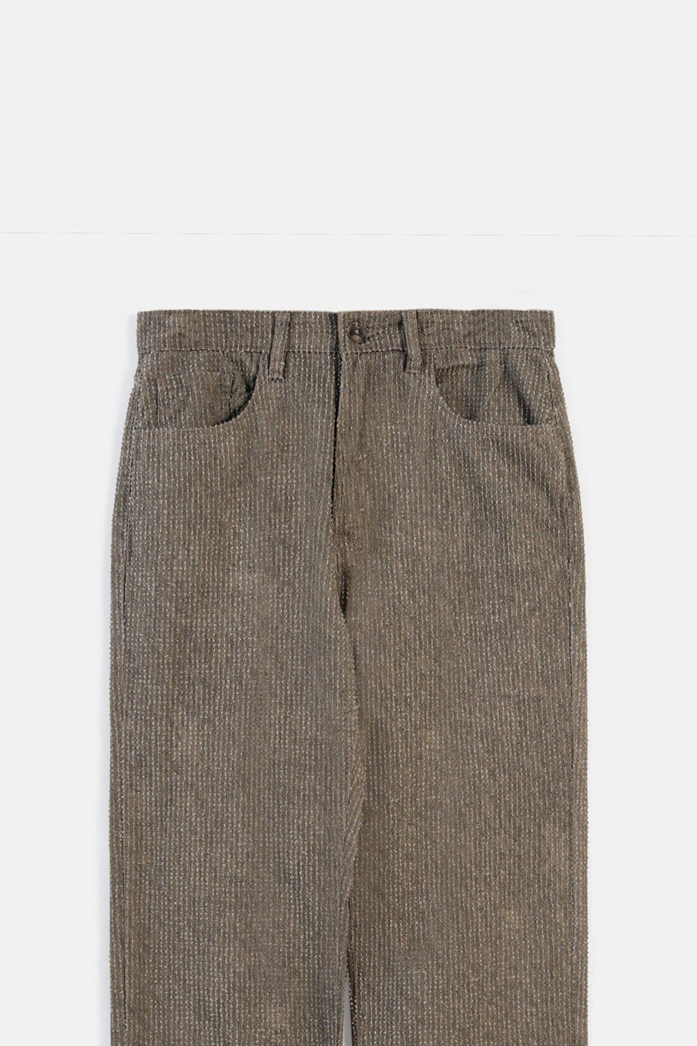 ARMY GREEN TEXTURED JACQUARD JEANS