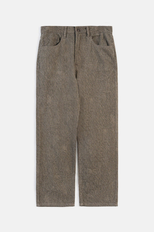 ARMY GREEN TEXTURED JACQUARD JEANS
