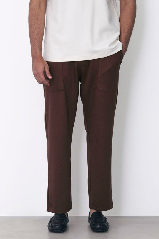 BROWN RELAXED UTILITY PANTS
