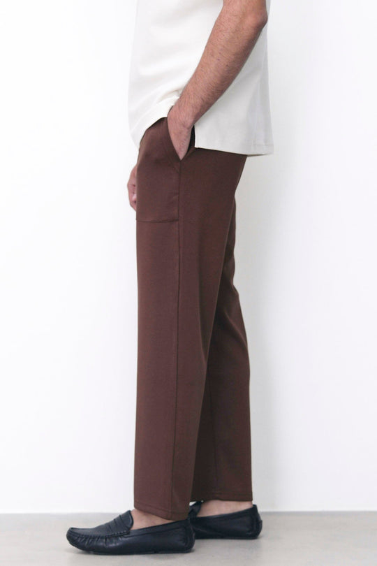 BROWN RELAXED UTILITY PANTS