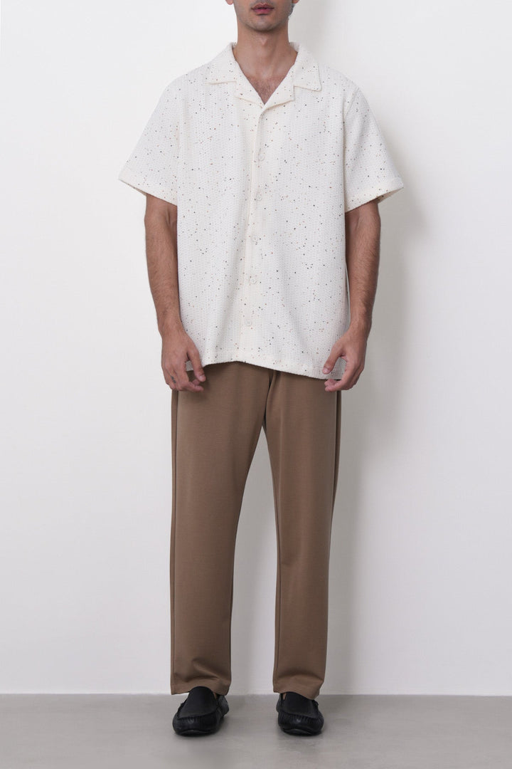IVORY-COASTAL FLECK COLLARED SHIRT