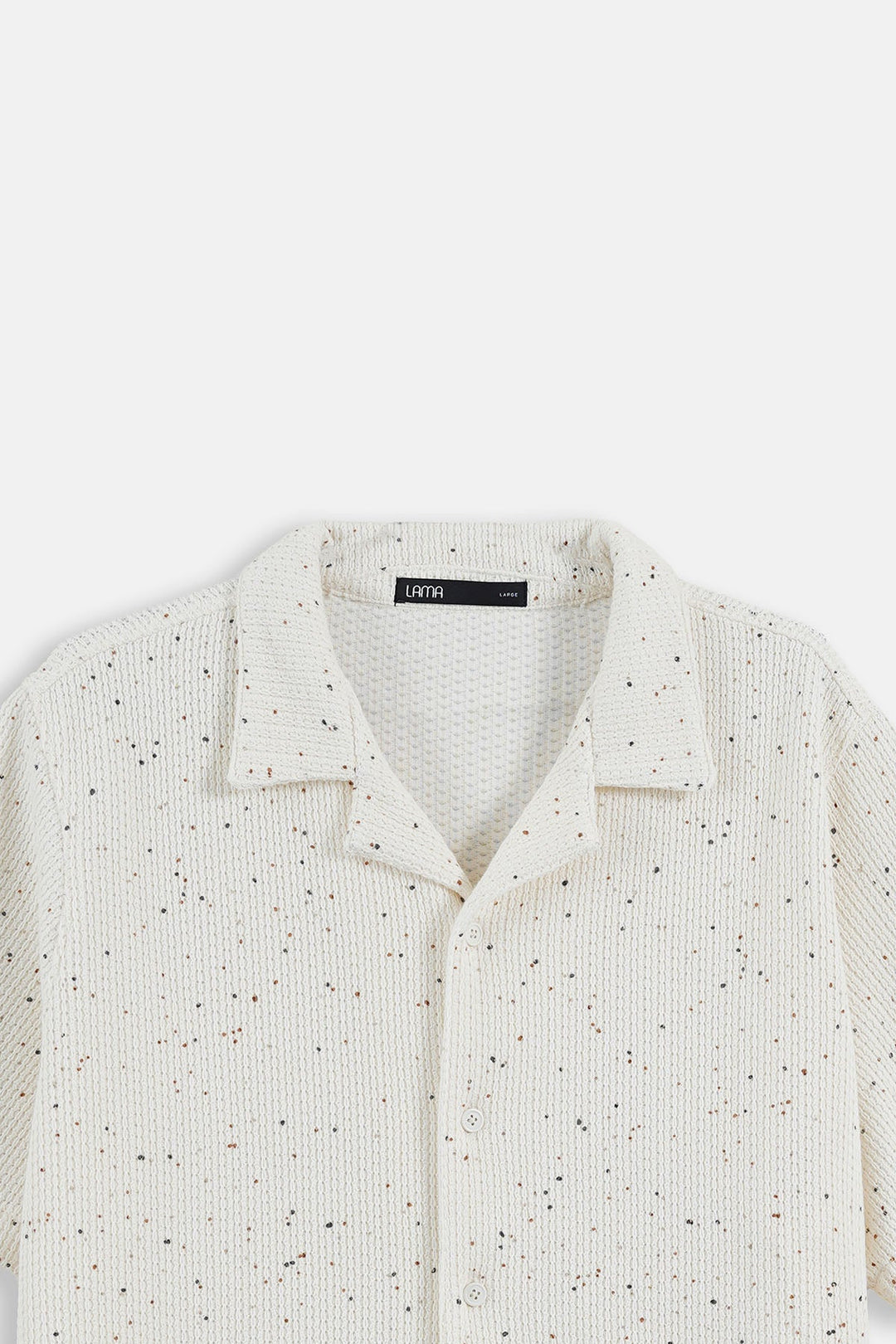 IVORY-COASTAL FLECK COLLARED SHIRT