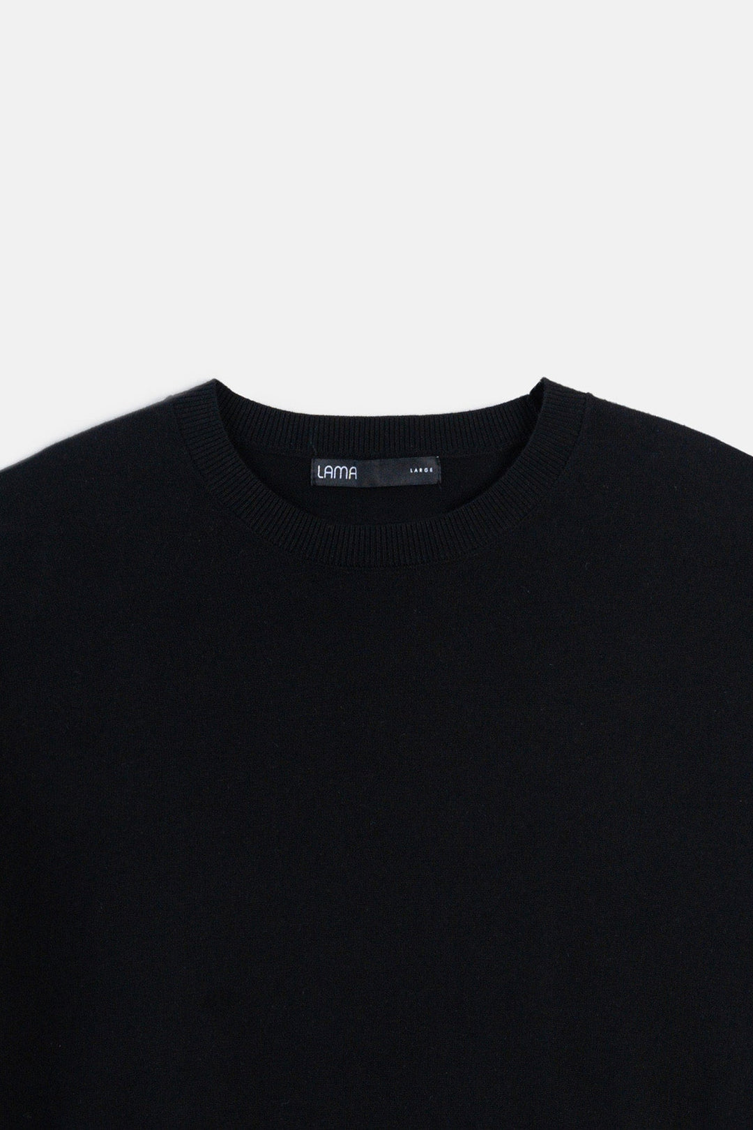 BLACK FINE KNIT TEE