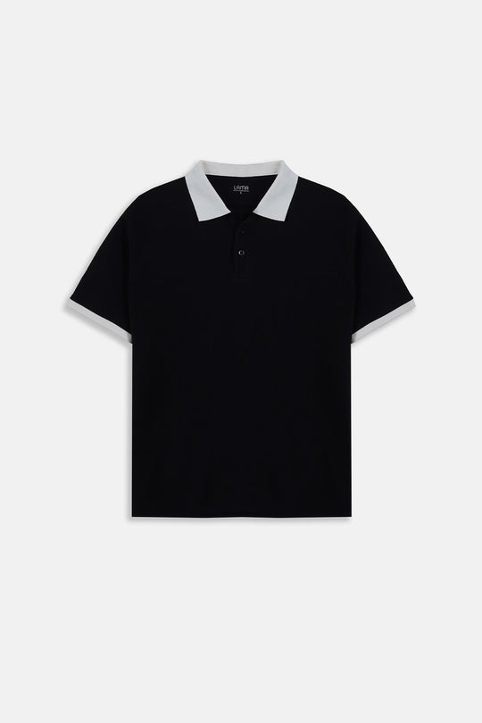 BLACK-HERITAGE CONTRAST POLO