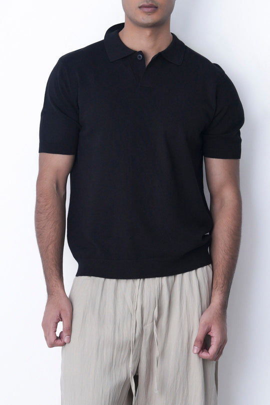 BLACK JHONNY COLLAR POLO