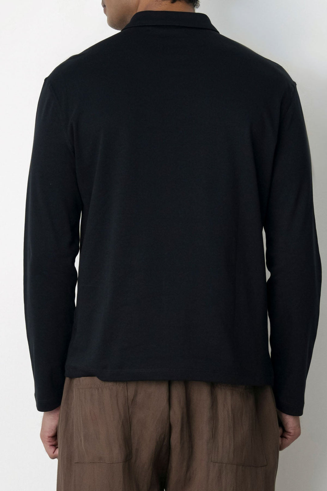 BLACK HERITAGE LONG SLEEVE POLO