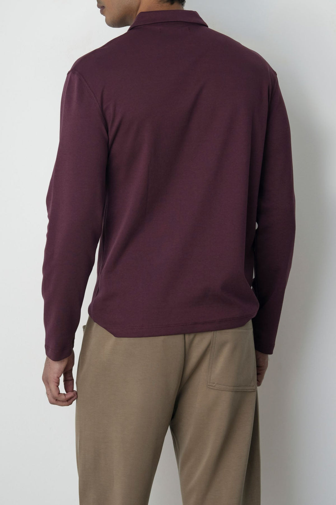 MAROON HERITAGE LONG SLEEVE POLO