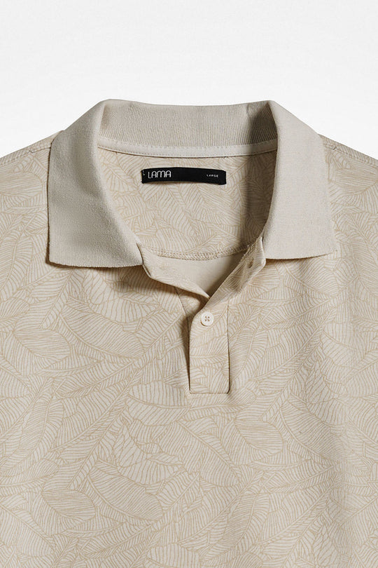 TONAL FOLIAGE PRINT POLO