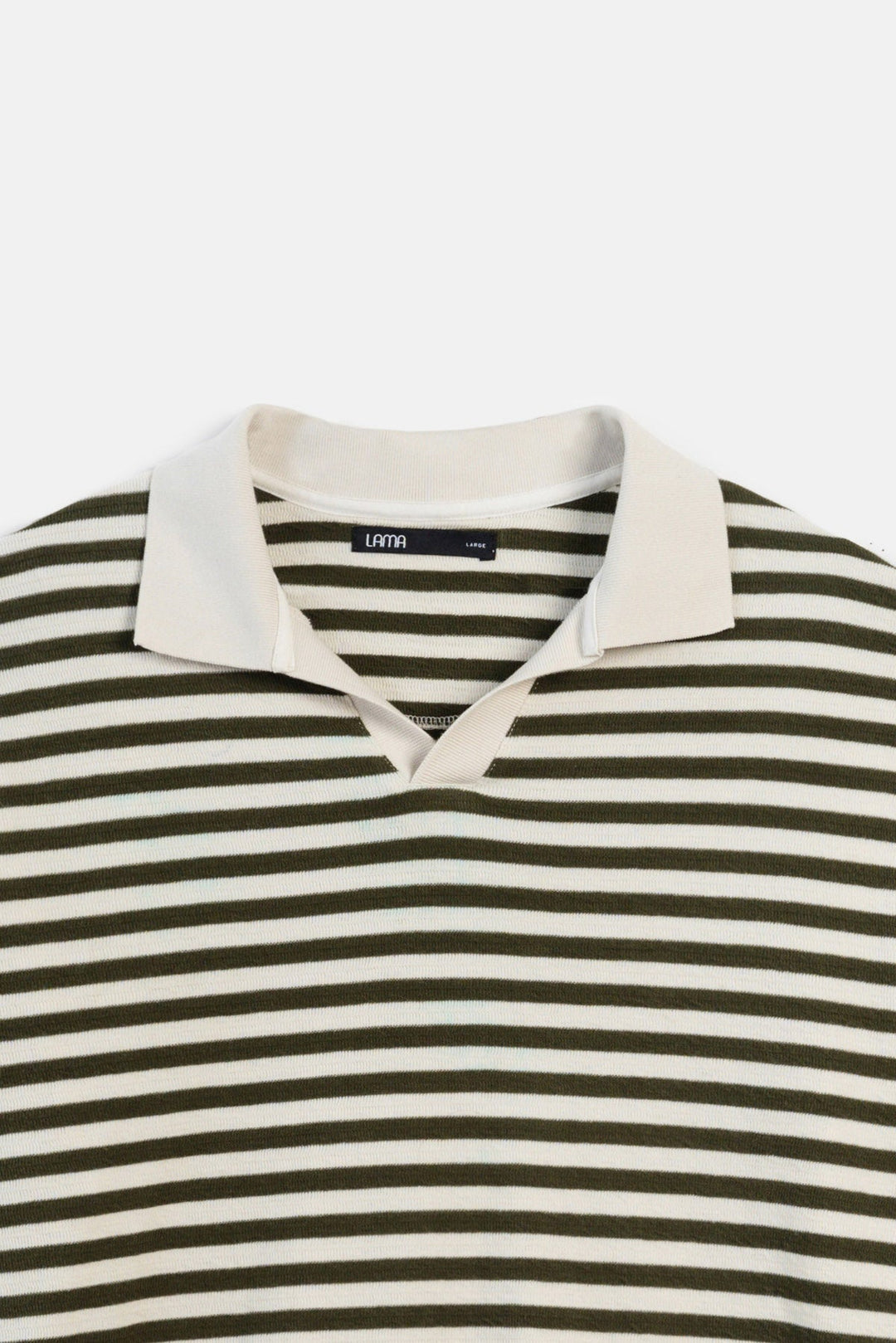 OLIVE IVORY STRIPED POLO
