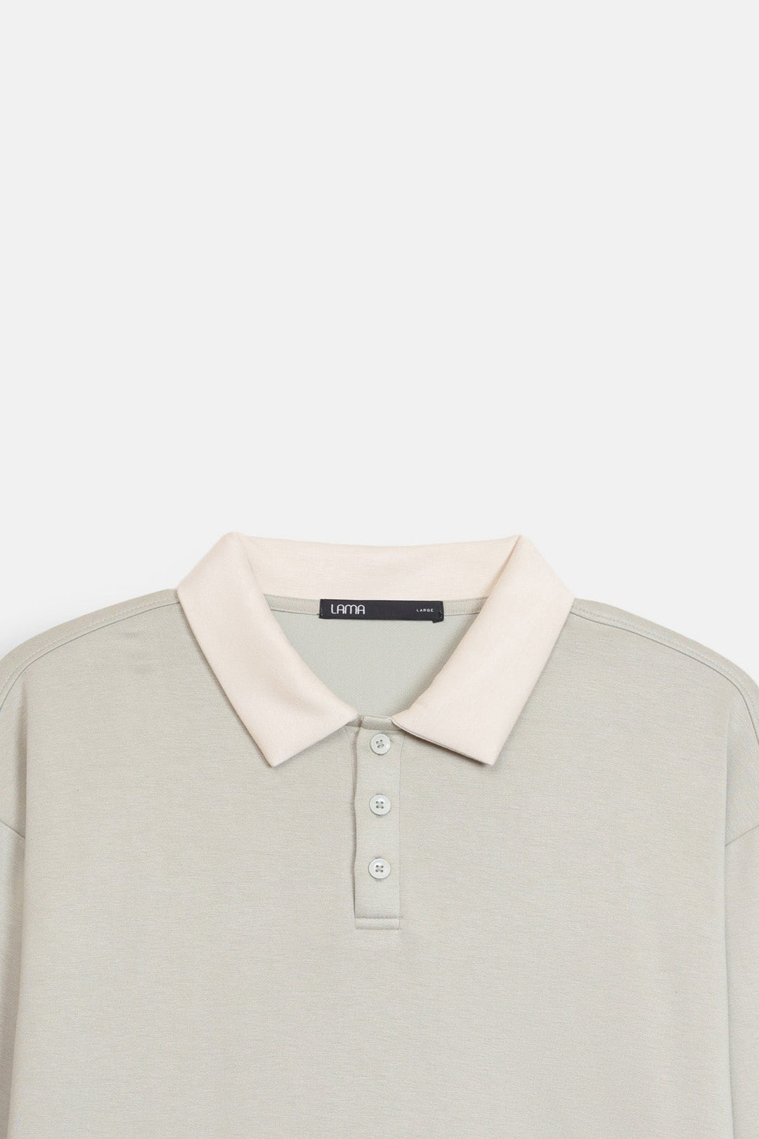CONTRASTING COLLAR BASIC SHIRT