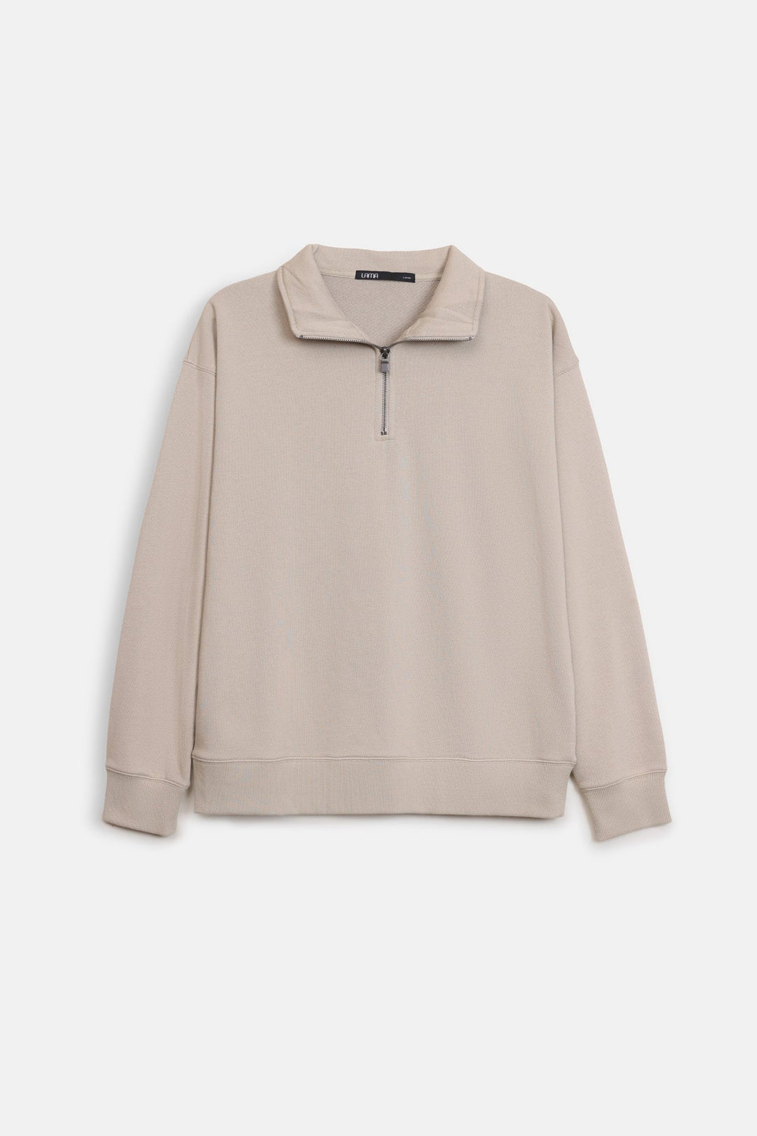 EVERYDAY MOCK NECK ZIP SWEAT