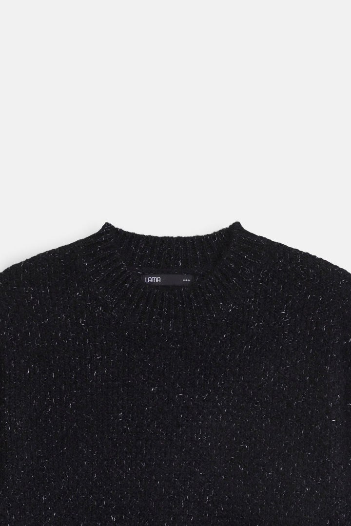 FLECKED CREW NECK SWEATER