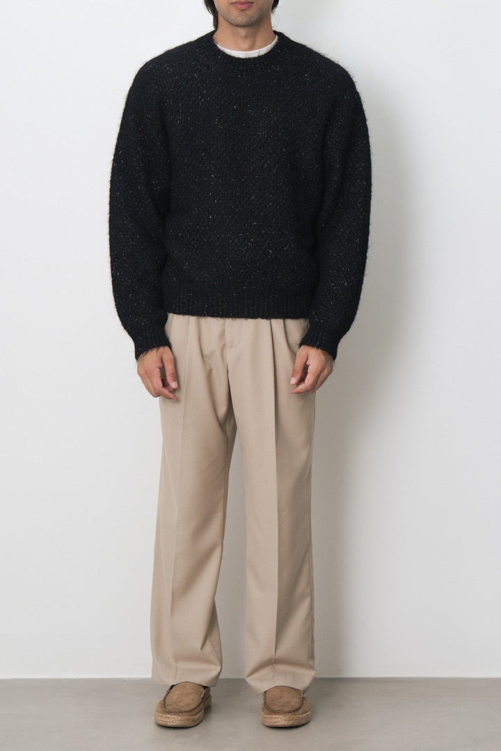 FLECKED CREW NECK SWEATER