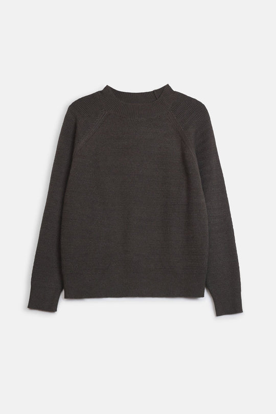 TEXTURED RAGLAN SWEATER
