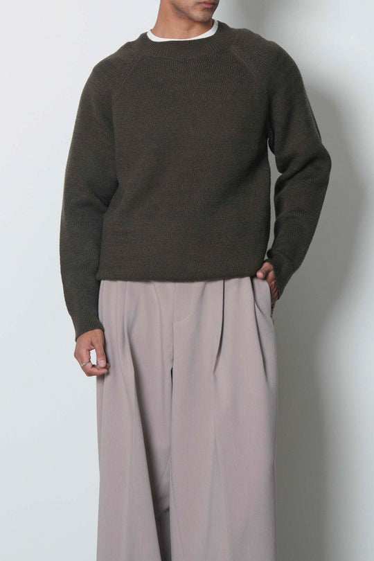 TEXTURED RAGLAN SWEATER