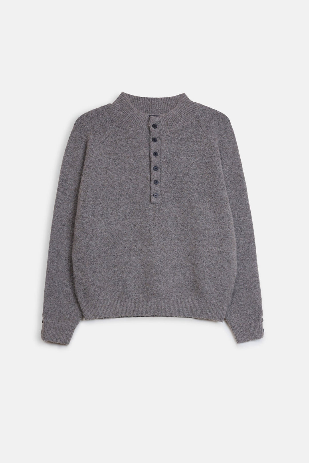 MELANGE HENLEY SWEATER